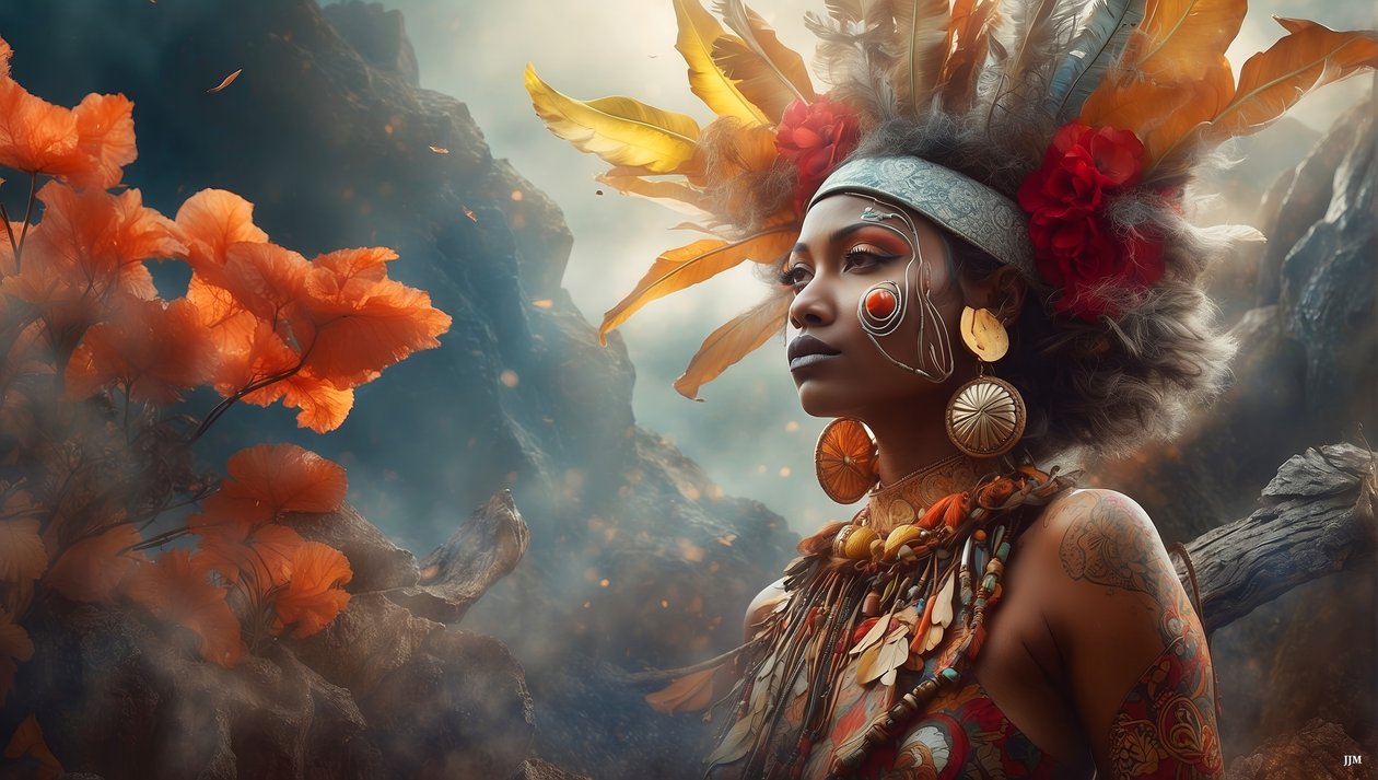 Dreamcore_traumhafte Szene-Aborigines_02 von Josef Johann Michel