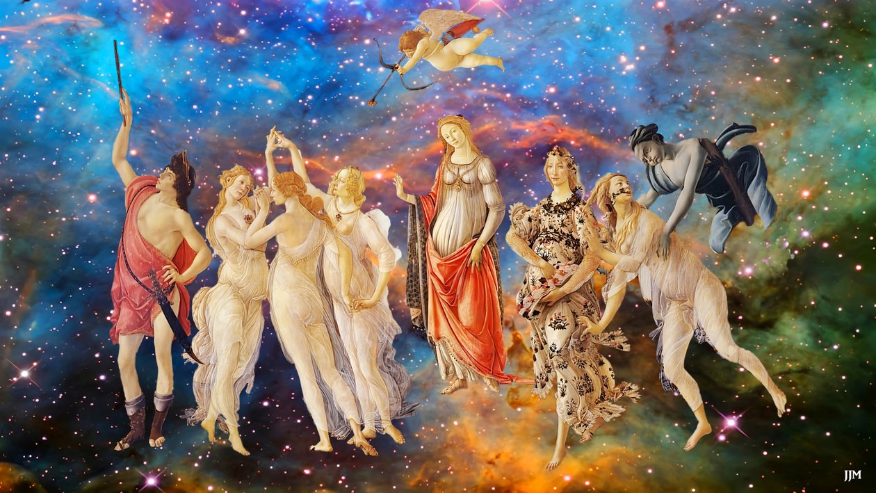 JJM-recreate: Botticelli-S_La Primavera+JWST von Josef Johann Michel