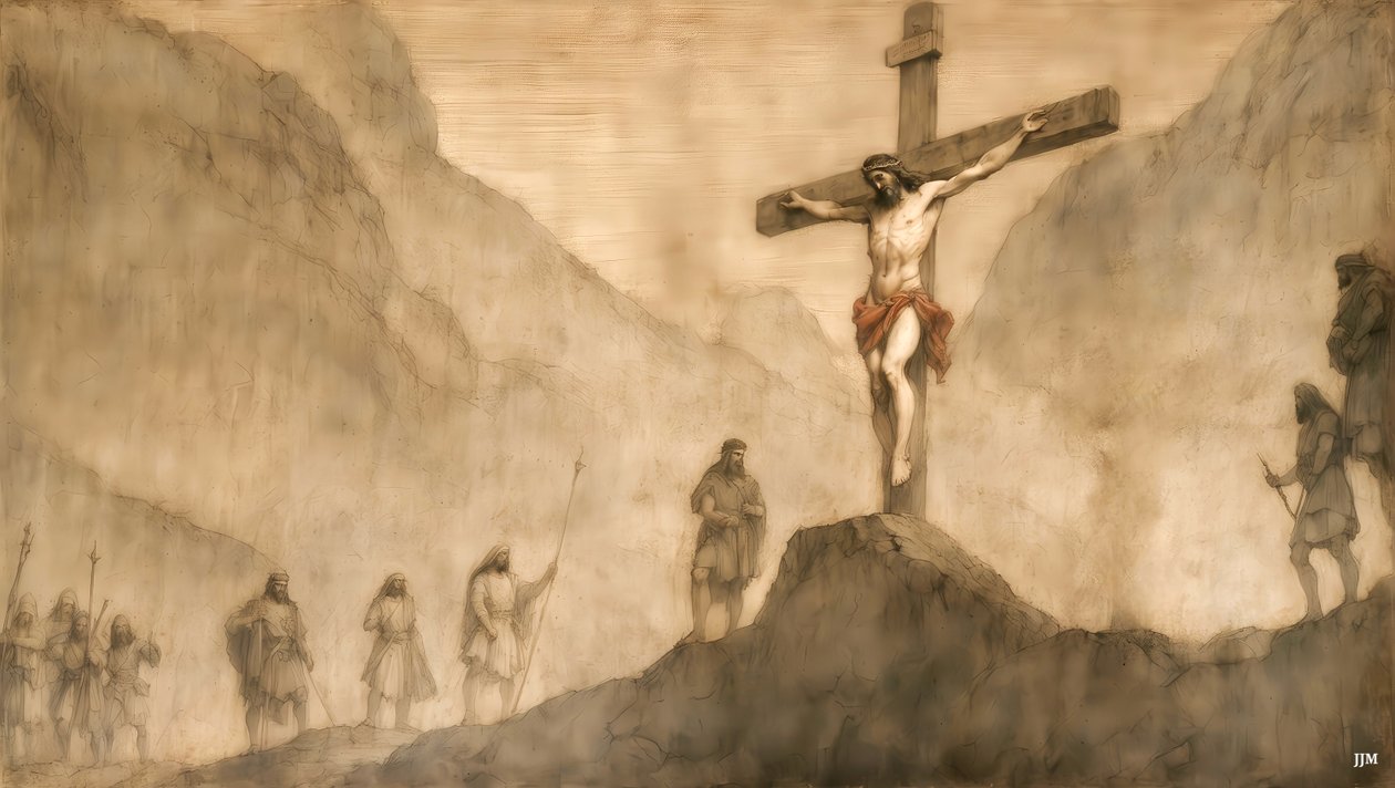 Jesus Kreuzigung von Josef Johann Michel