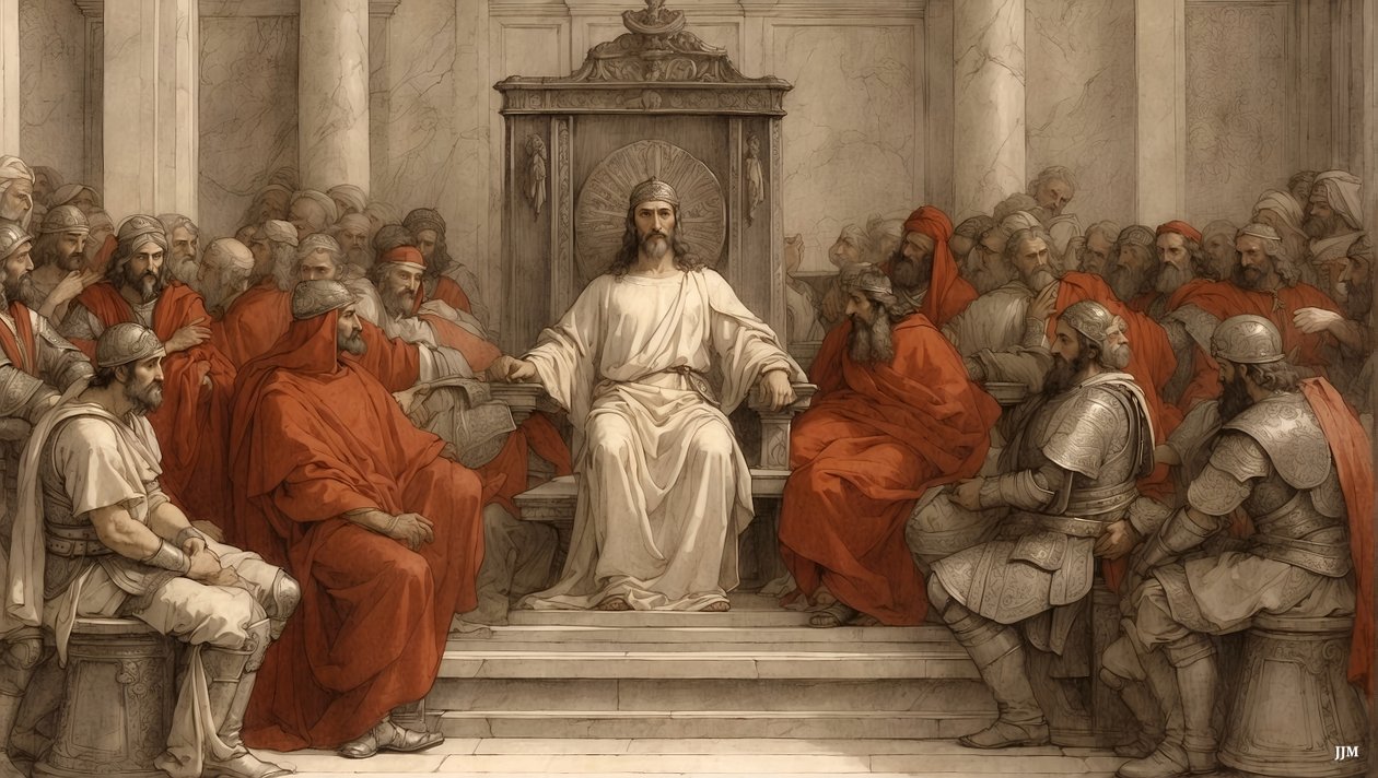 Jesus Pilatus auf dem Richterstuhl von Josef Johann Michel