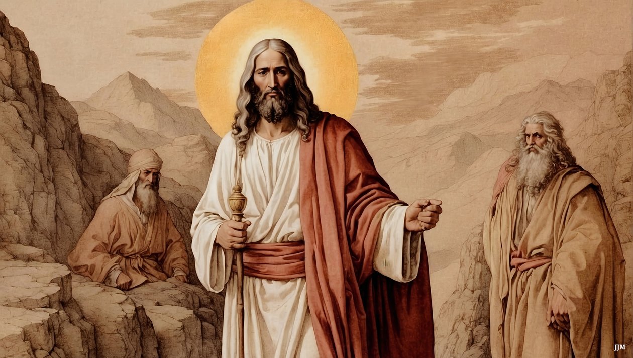Jesus Verklärung mit Moses und Elia von Josef Johann Michel