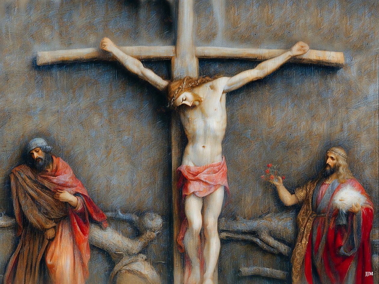 Jesus am Kreuz (1) von Josef Johann Michel