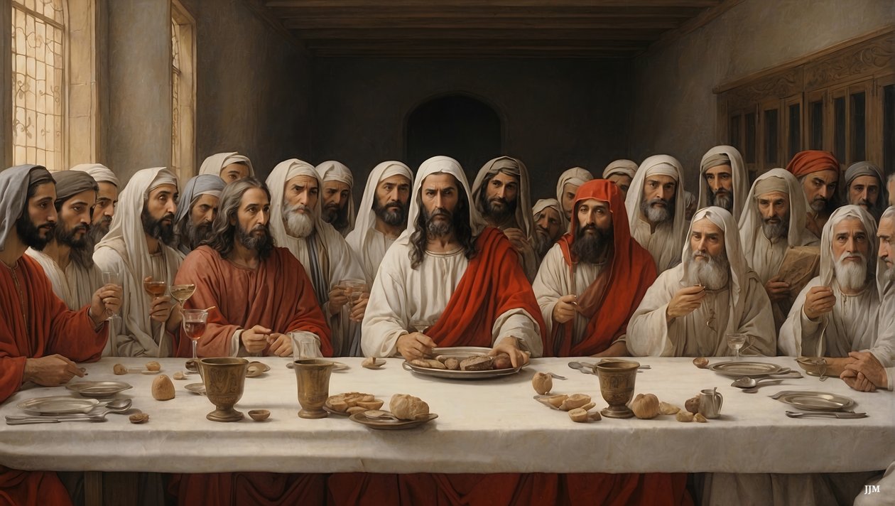 Jesus das letzte Abendmahl von Josef Johann Michel