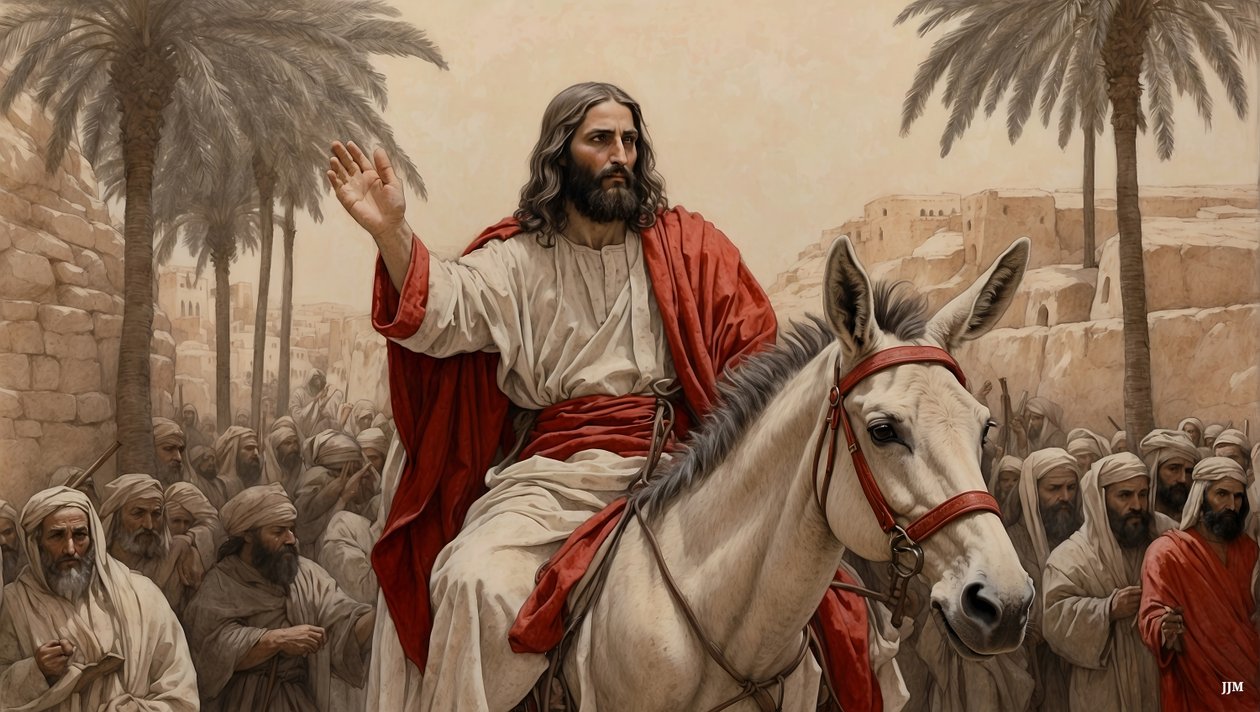 Jesus zieht in Jerusalem ein von Josef Johann Michel