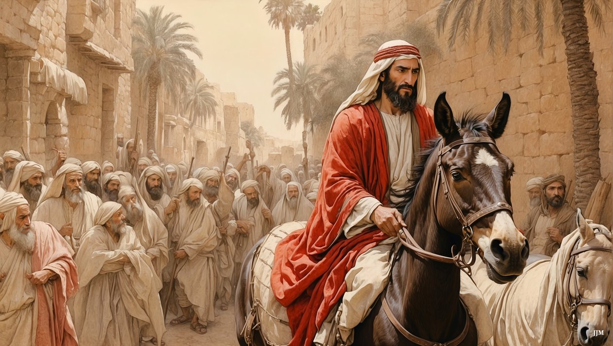 Jesus zieht in Jerusalem ein von Josef Johann Michel
