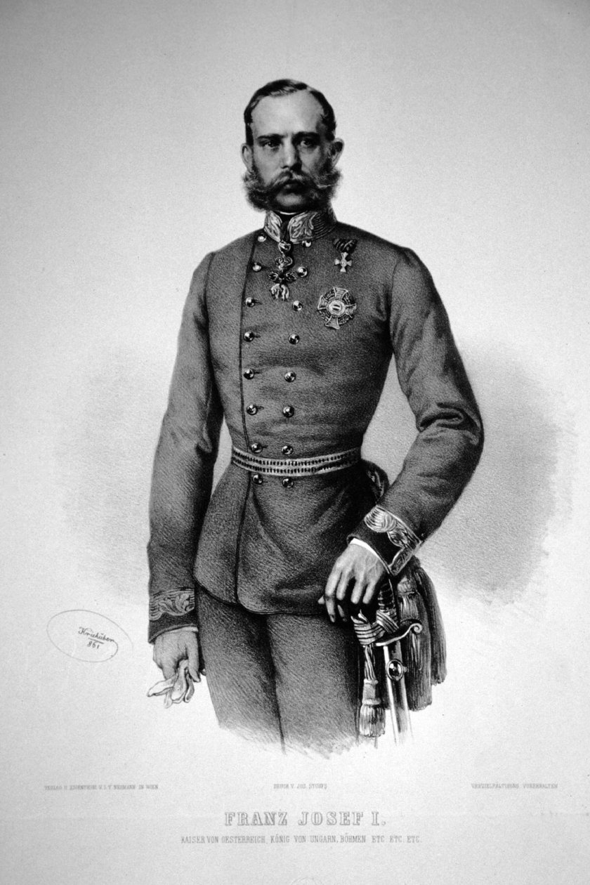 Franz Josef I. 1861 Litho von Josef Kriehuber
