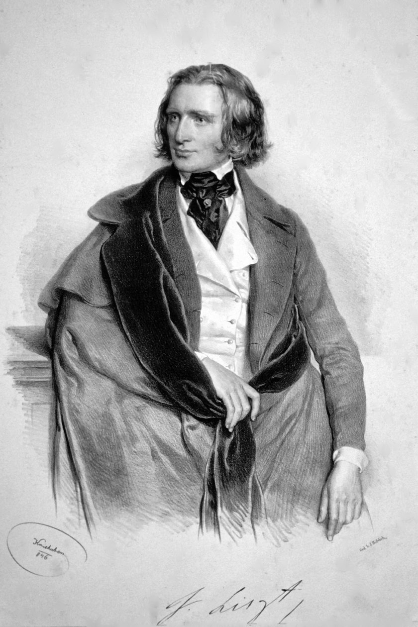 Franz Liszt 1846 von Josef Kriehuber