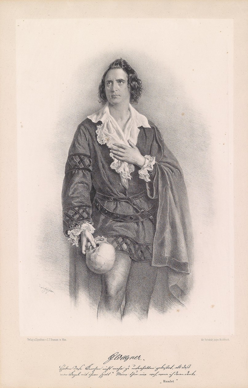 Joseph Wagner als Hamlet von Josef Kriehuber