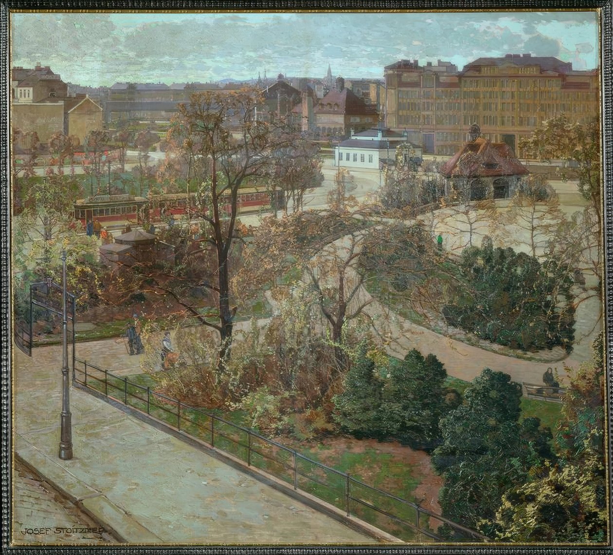 Der Sankt Johanns Park im Vorfrühling von Josef Stoitzner