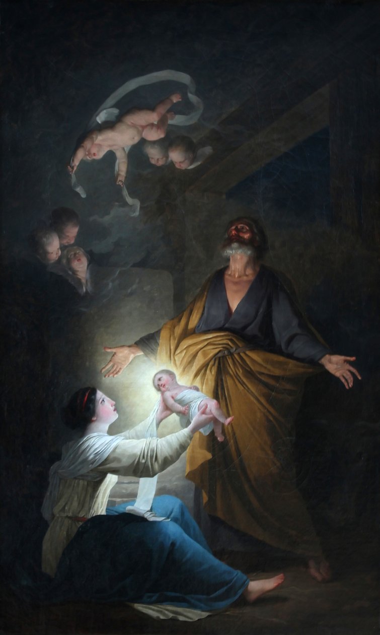 Die Heilige Familie oder die Geburt Christi von Joseph Benoît Suvée