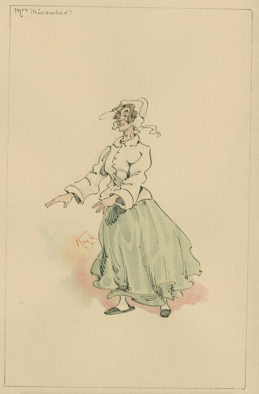 Mrs Micawber, ca. 1920er von Joseph Clayton Clarke