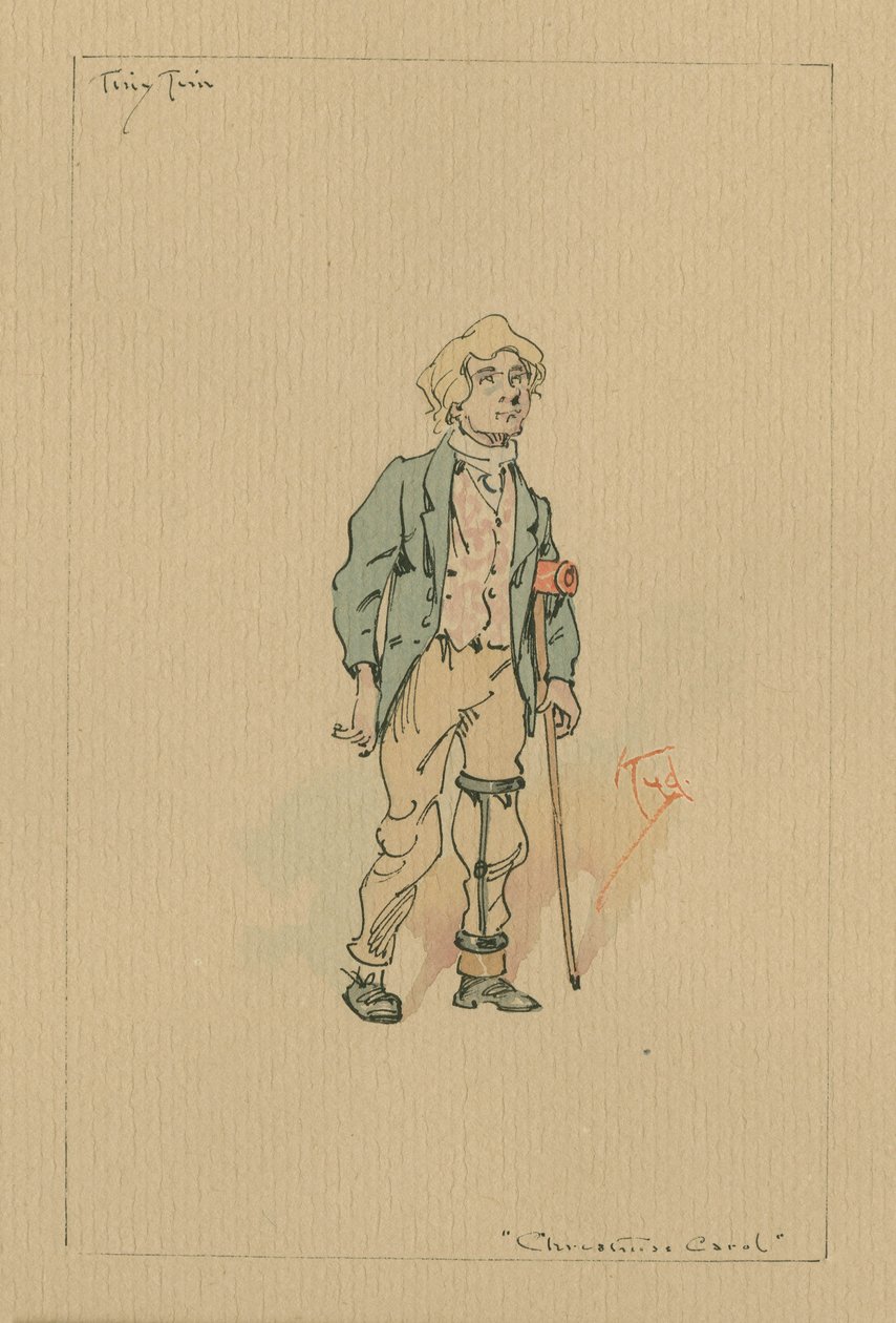 Tiny Tim - Eine Weihnachtsgeschichte, ca. 1920er von Joseph Clayton Clarke