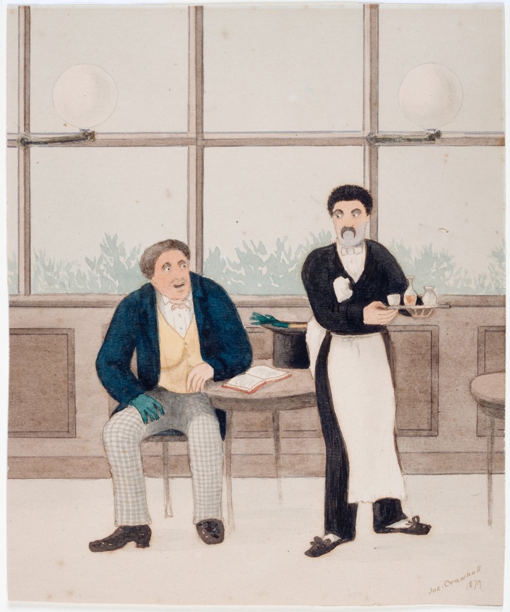 Figuren in einem Café von Joseph Crawhall