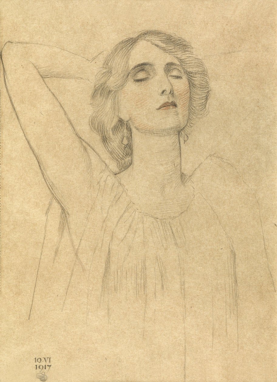 Skizze einer Frau (1917) von Joseph Edward Southall