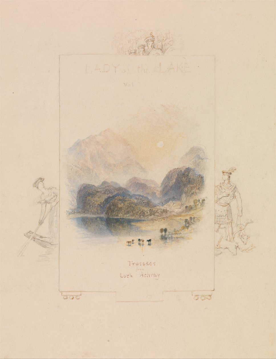 Entwurf für eine Illustration zu Walter Scotts Lady of the Lake, Loch Achray von Joseph Mallord William Turner