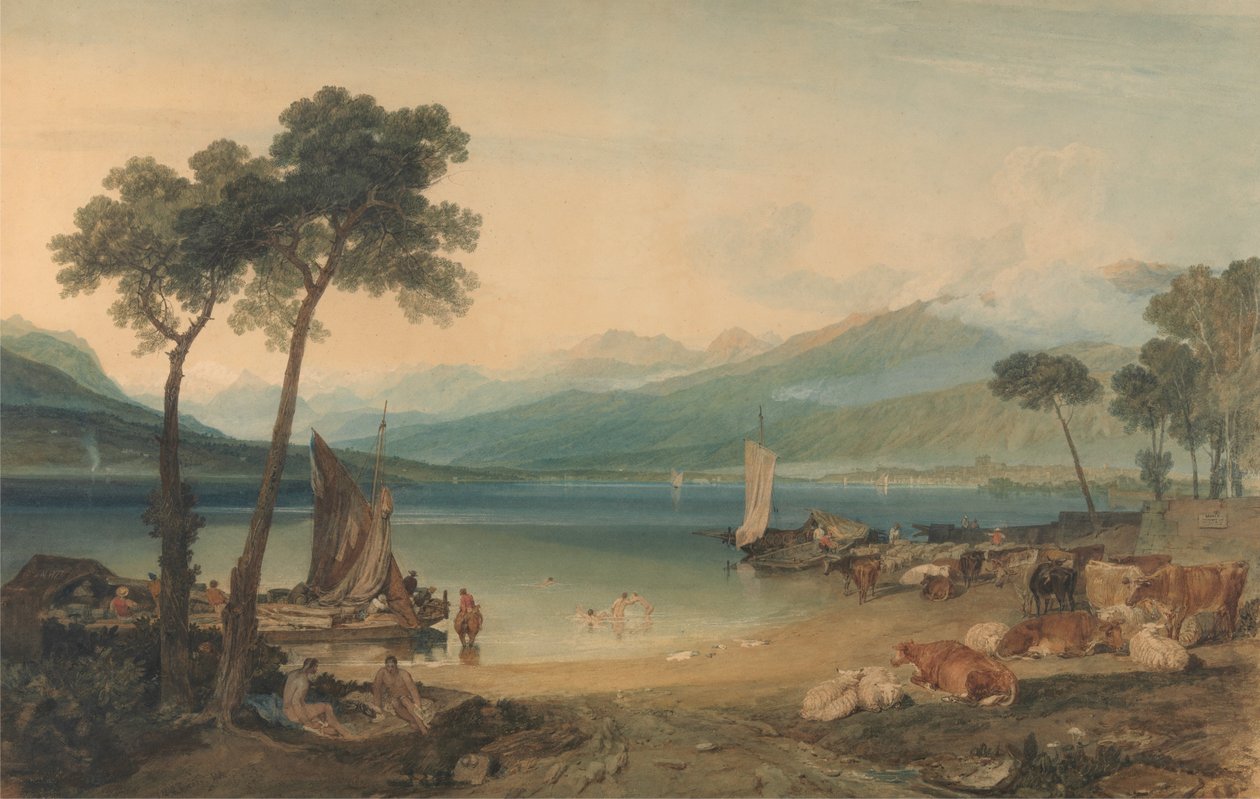 Genfersee und Mont Blanc von Joseph Mallord William Turner