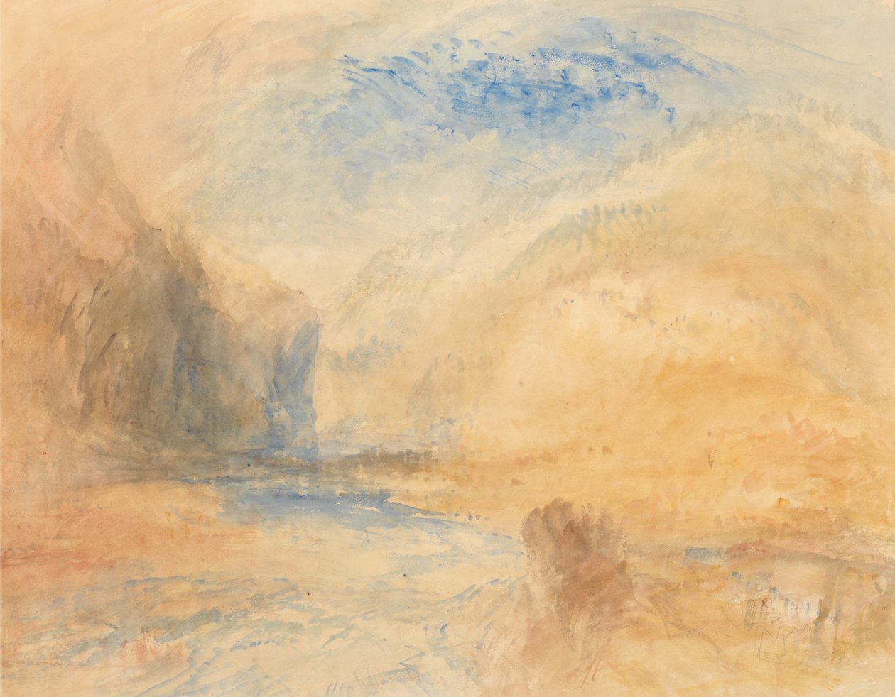 Berglandschaft mit See von Joseph Mallord William Turner