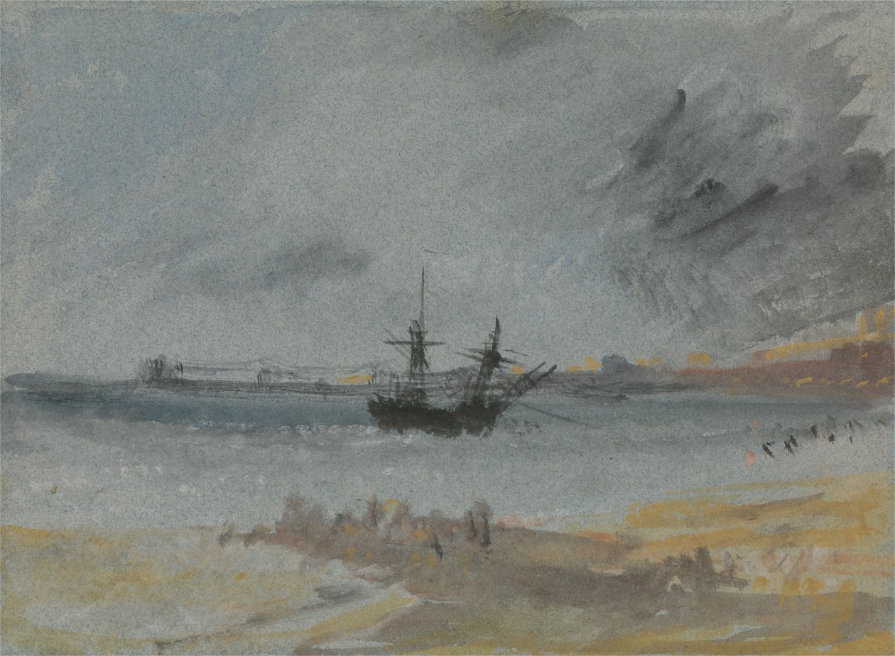 Schiff auf Grund in Brighton von Joseph Mallord William Turner