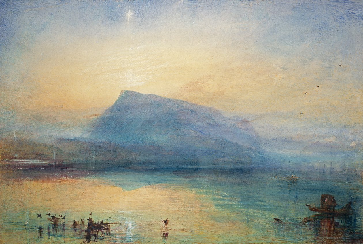 Der Blaue Rigi: Vierwaldstättersee - Sonnenaufgang, 1842 von Joseph Mallord William Turner