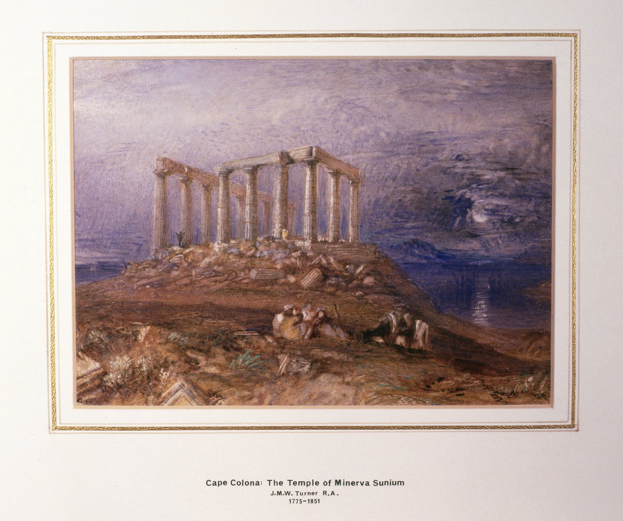 Der Tempel der Minerva in Sunium, Kap Colonna von Joseph Mallord William Turner