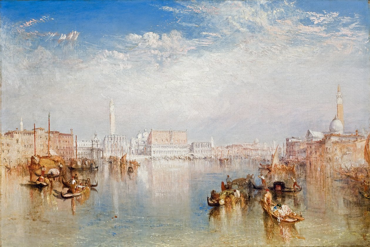 Blick auf Venedig: Der Dogenpalast, Dogana und ein Teil von San Giorgio, 1841 von Joseph Mallord William Turner