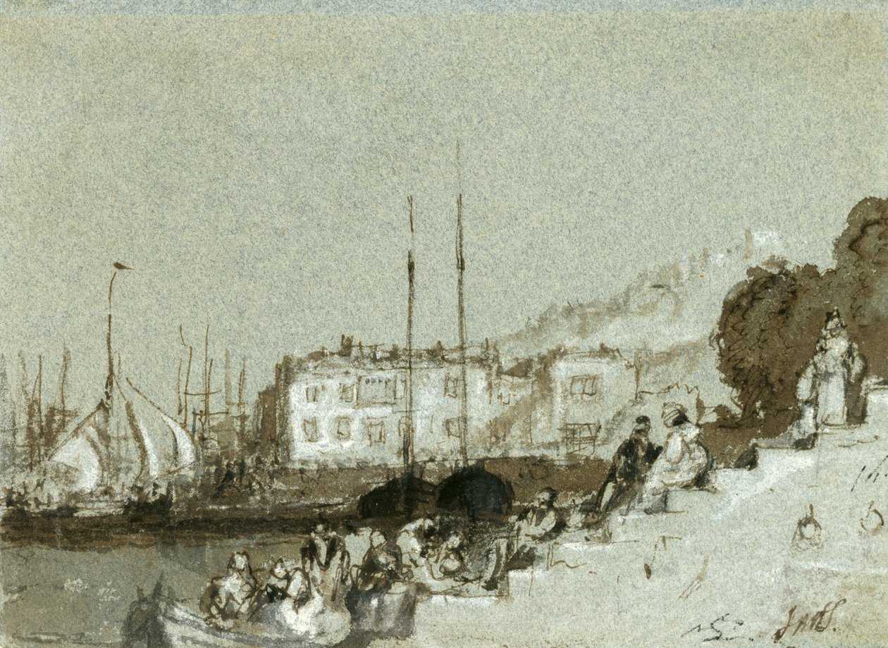 Ansicht eines Hafens in East Cowes, Isle of Wight, 1828 von Joseph Mallord William Turner