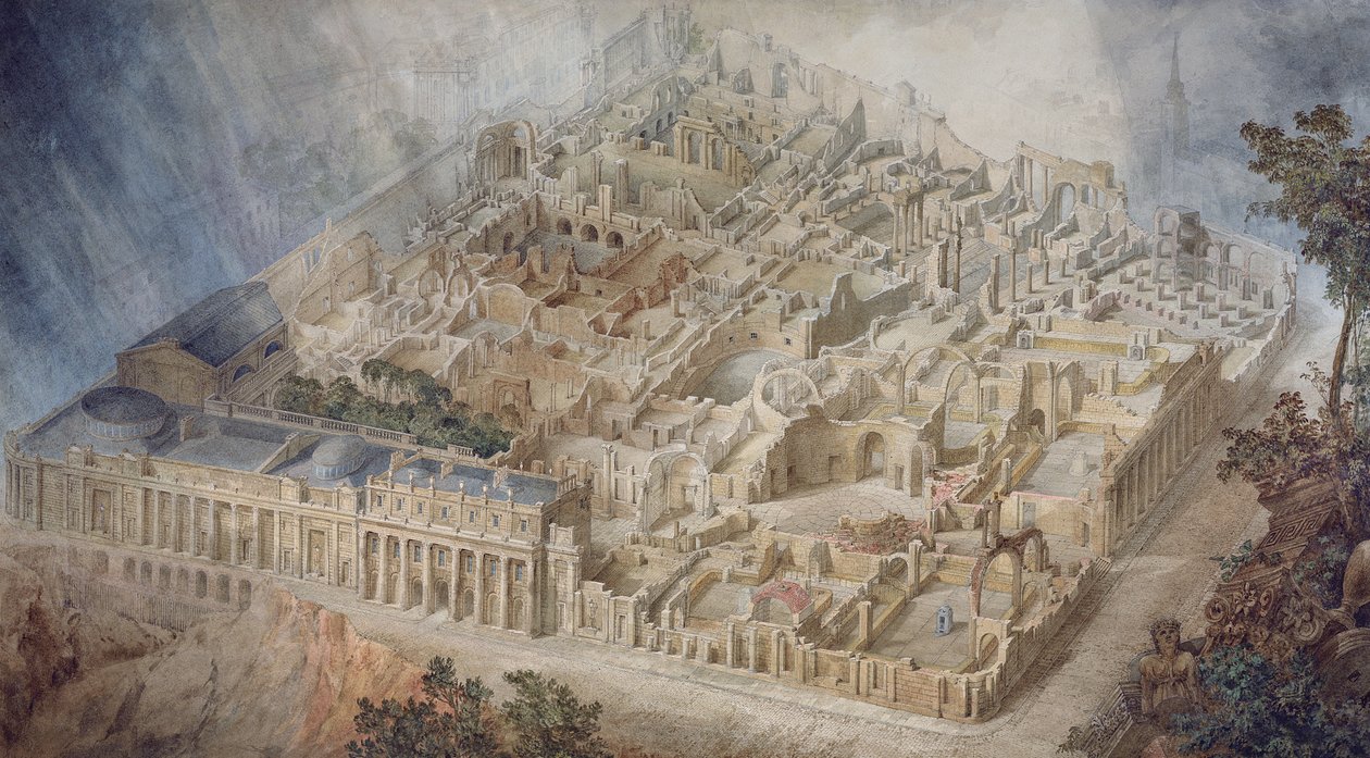 Bank of England als Ruine, 1830 von Joseph Michael Gandy