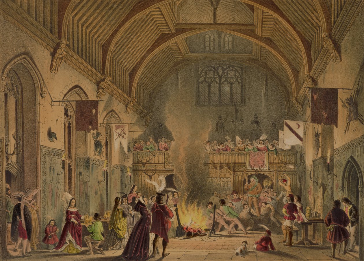 Bankett in der baronialen Halle, Penshurst Place, Kent, aus 