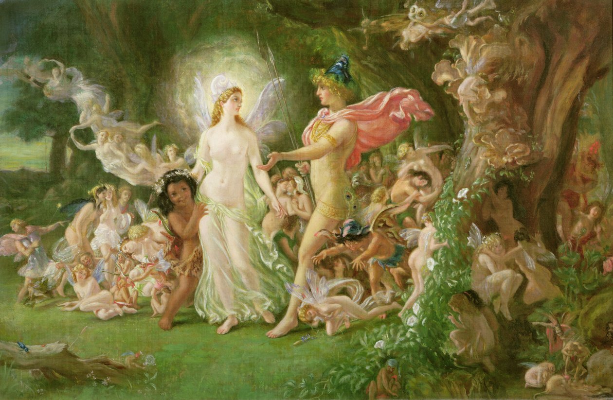 Studie für Der Streit von Oberon und Titania von Joseph Noel Paton