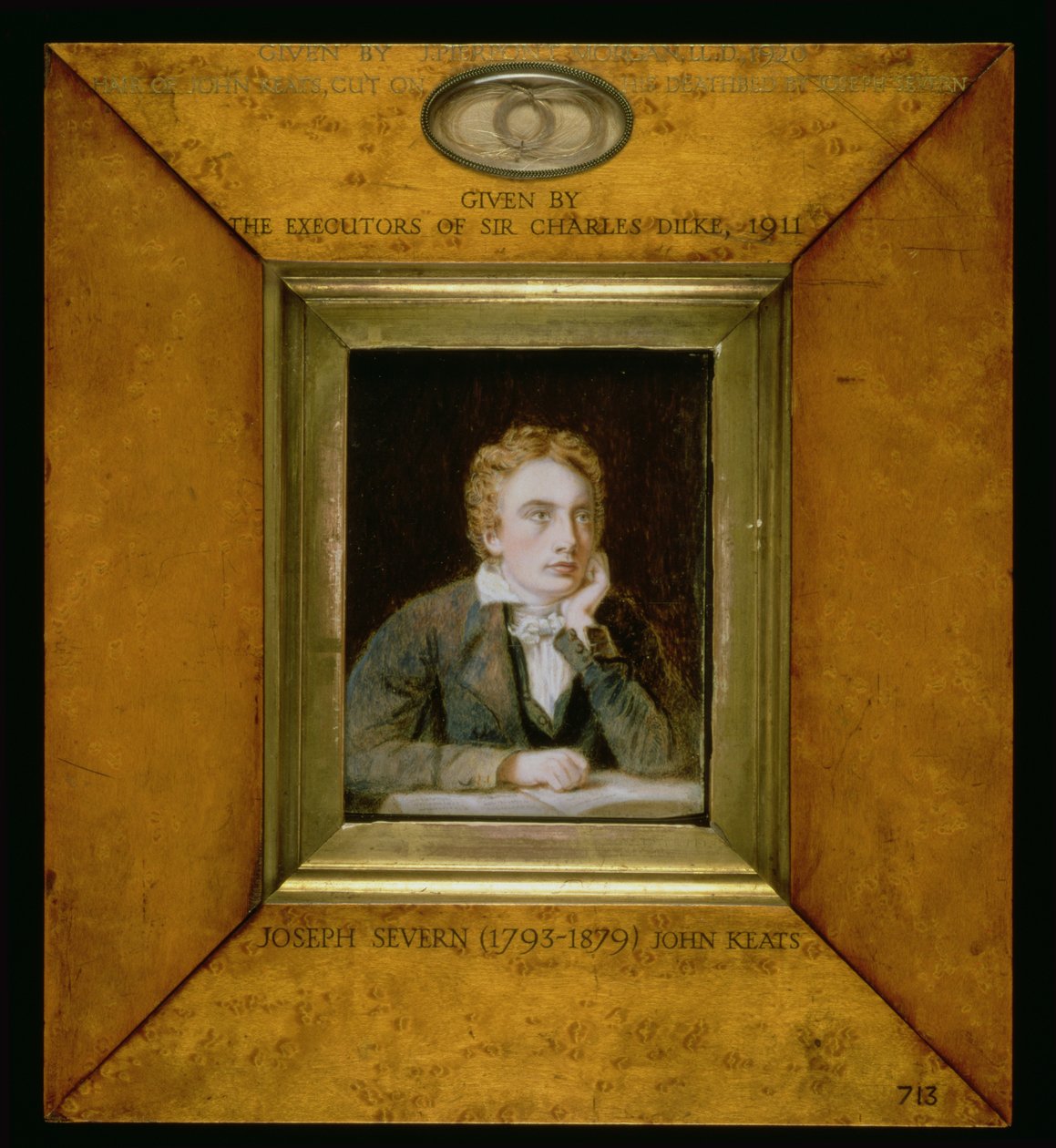 Porträtminiatur von John Keats, ca. 1818 von Joseph Severn