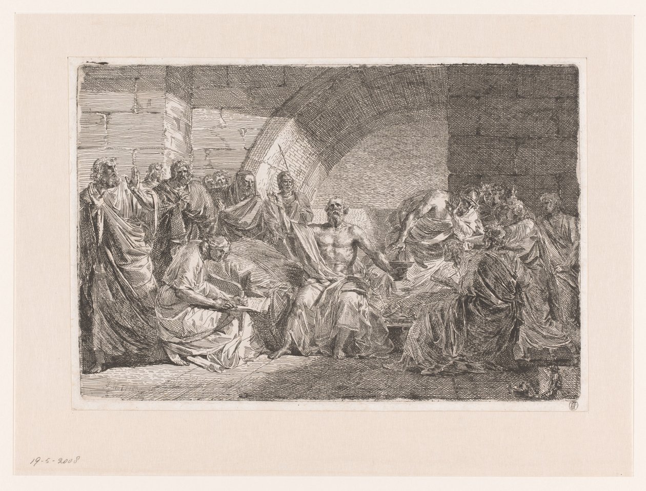 Sokrates diktiert sein Testament von Joseph Abel