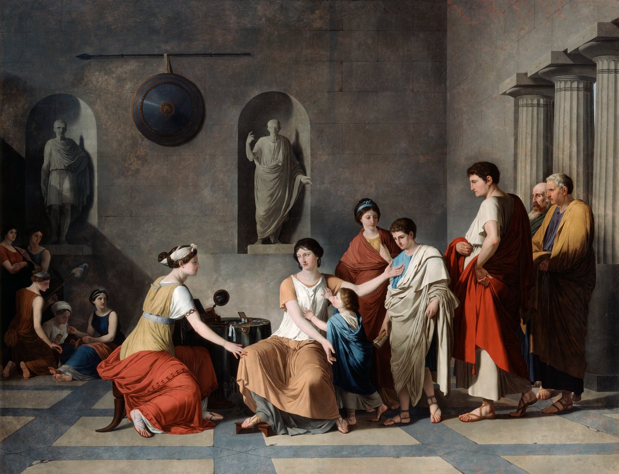 Die Mutter der Gracchi, um 1780 von Joseph Benoît Suvée