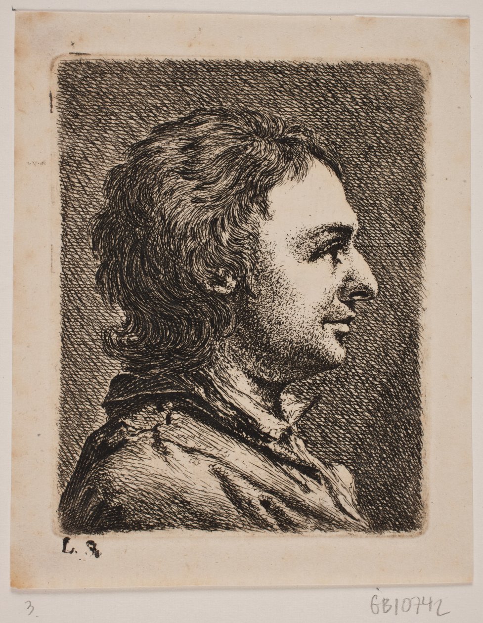 Brustbild eines jungen Mannes von Joseph Brecheisen