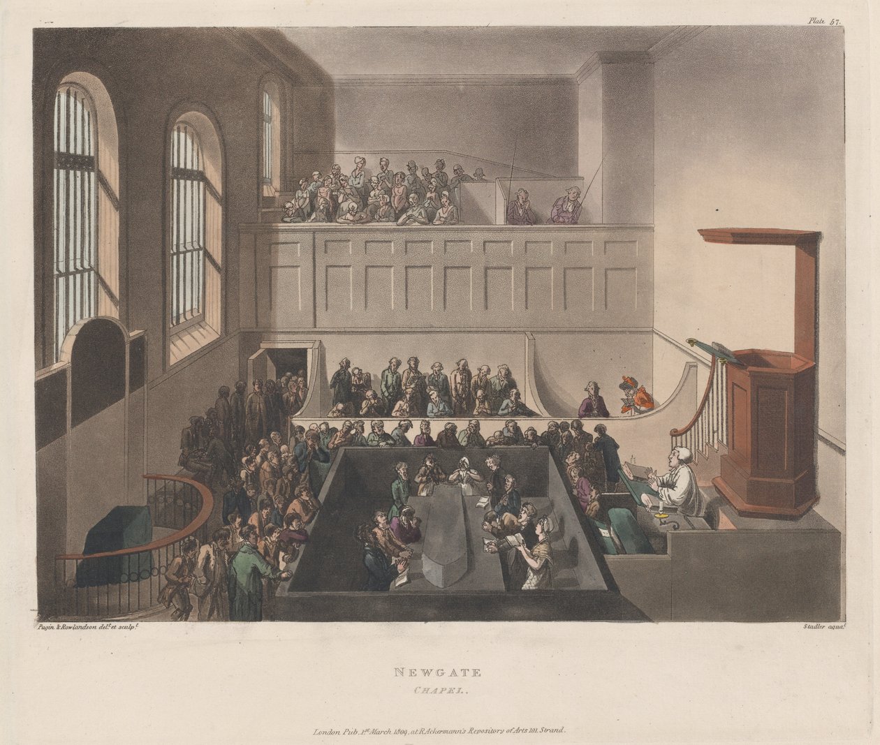 Newgate Kapelle, 1809 von Joseph Constantine Stadler