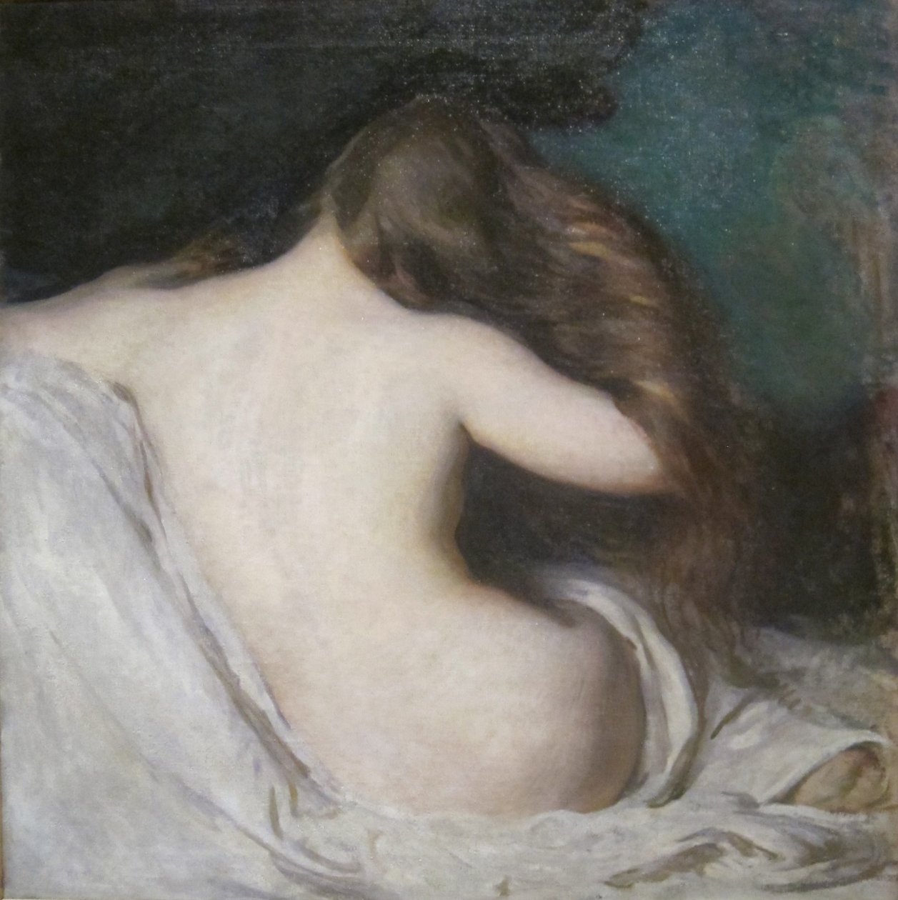 Frau trocknet ihr Haar von Joseph DeCamp