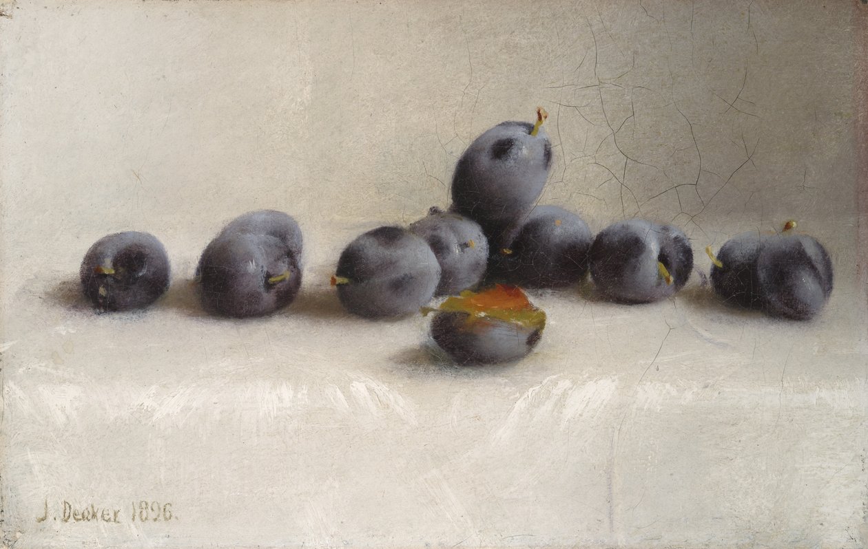 Zwölf Pflaumen, 1896 von Joseph Decker
