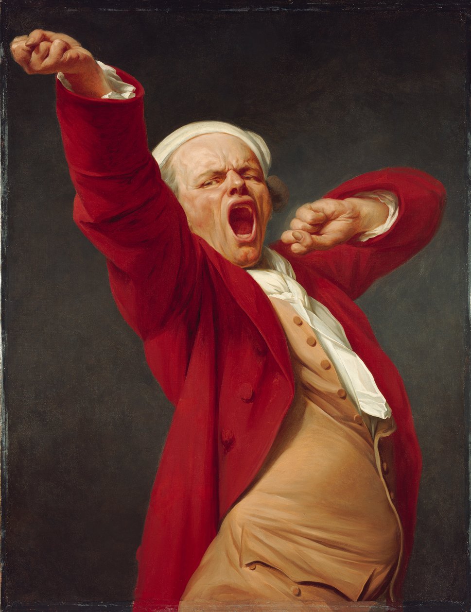 Selbstporträt, gähnend von Joseph Ducreux