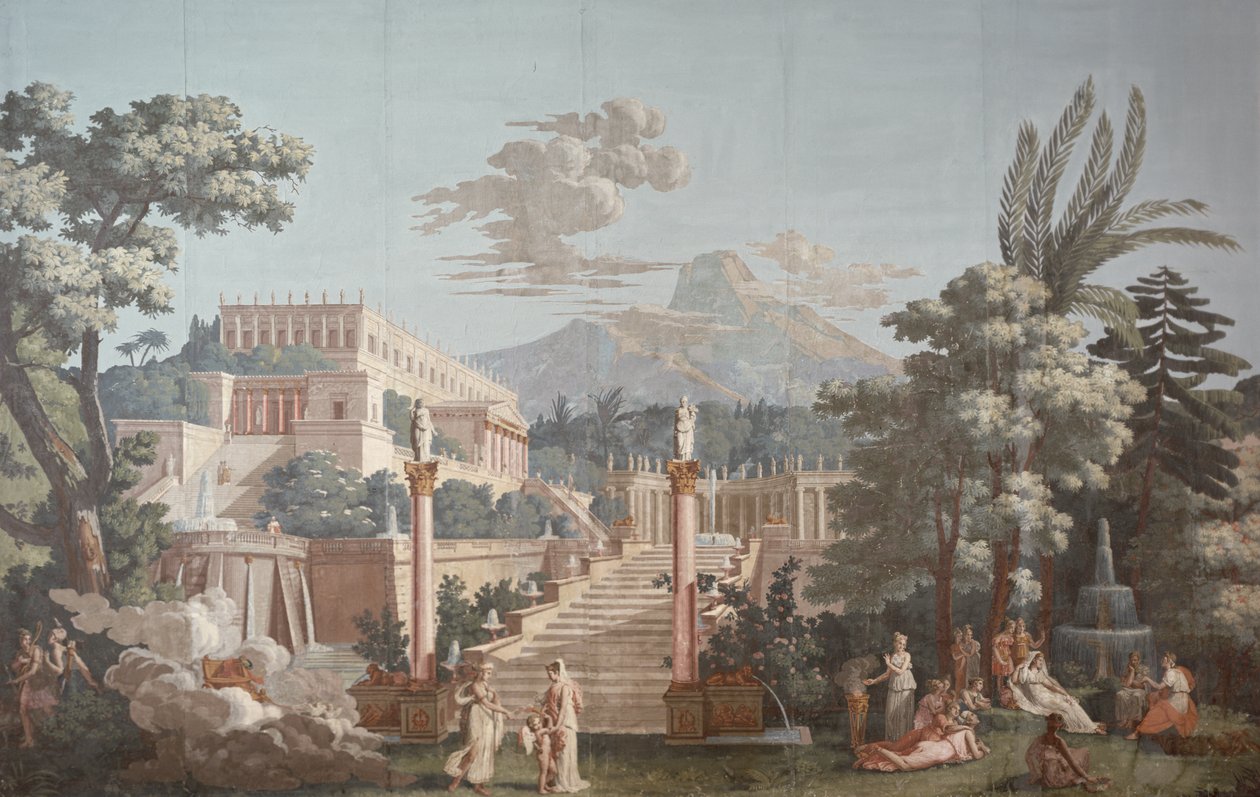 Tapetendesign, das Telemachus darstellt von Joseph Dufour