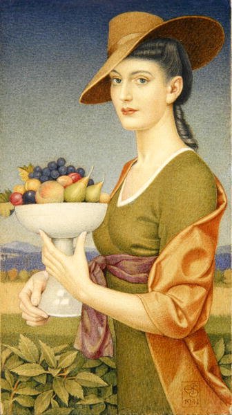 Eine Schale mit Obst von Joseph Edward Southall