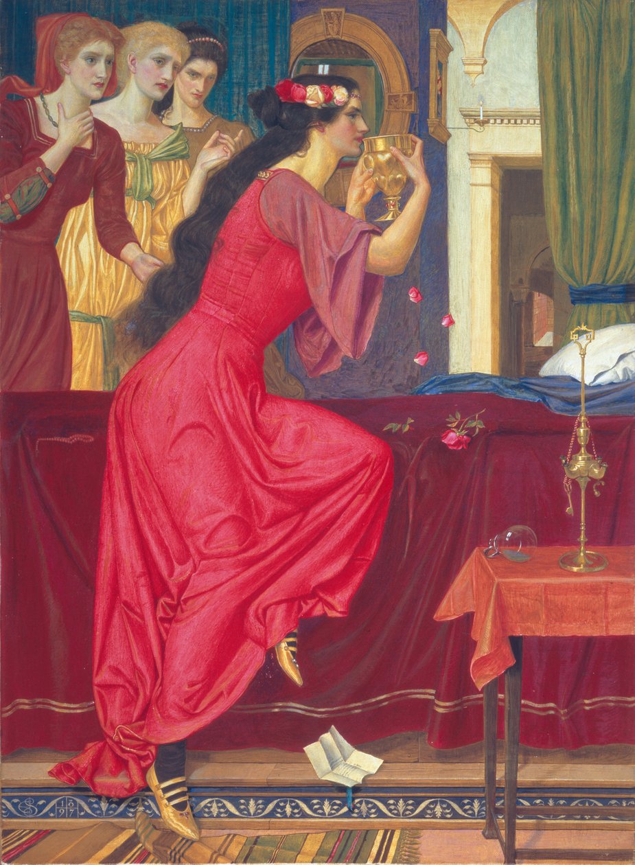 Sigismunda trinkt das Gift, 1897 von Joseph Edward Southall