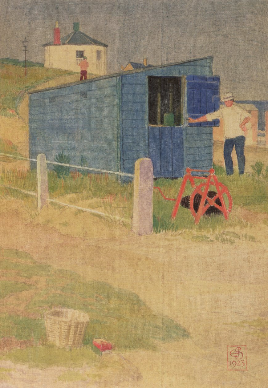 Der blaue Schuppen, 1923 von Joseph Edward Southall