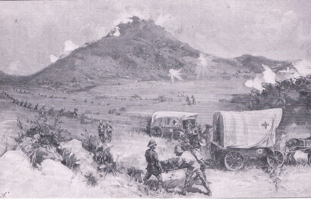 Die Schlacht von Graspan (Litho) von Joseph Finnemore