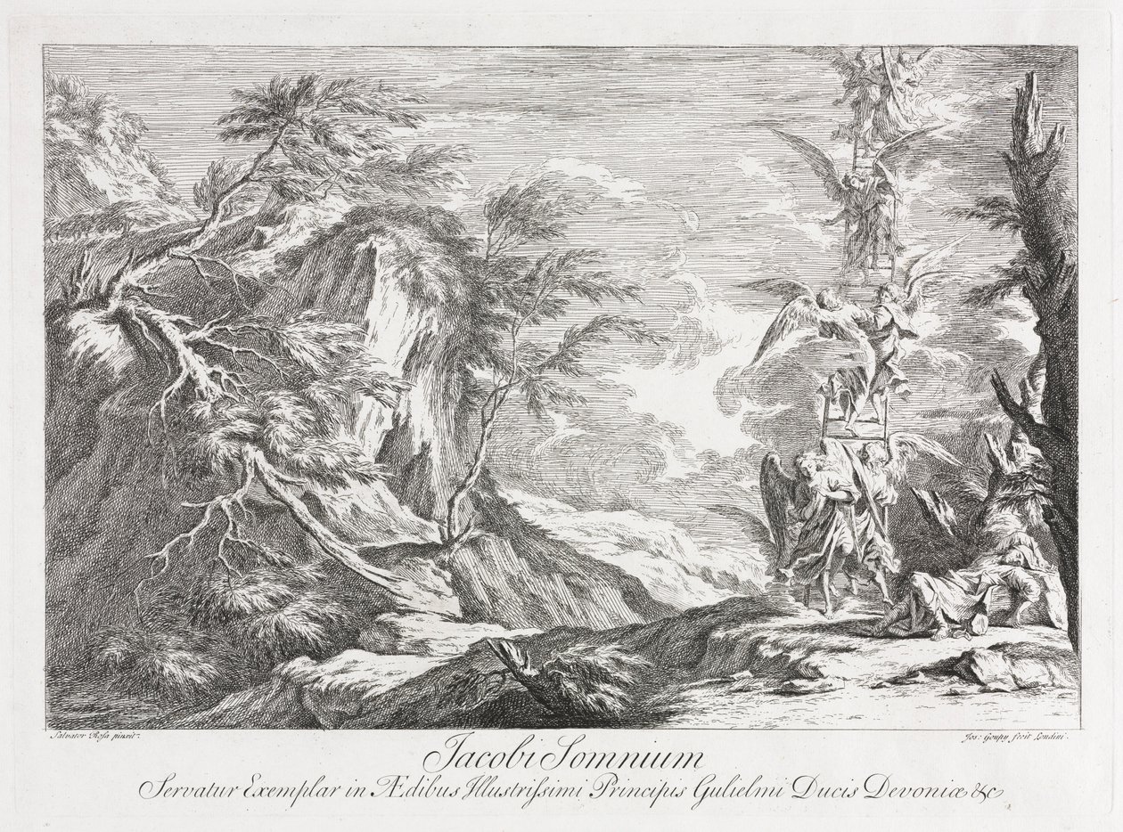 Jakobs Traum, um 1720 von Joseph Goupy