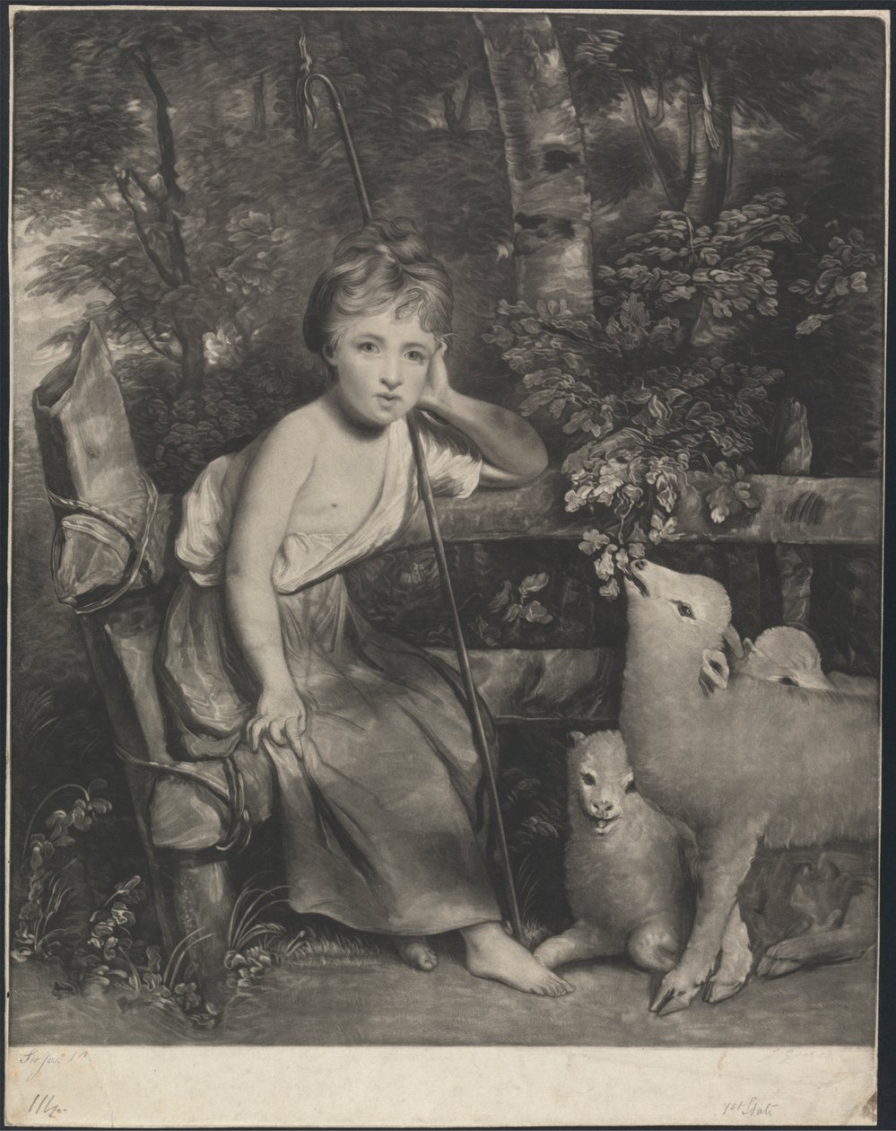 Miss Mary Palmer als "Die junge Schäferin" von Joseph Grozer