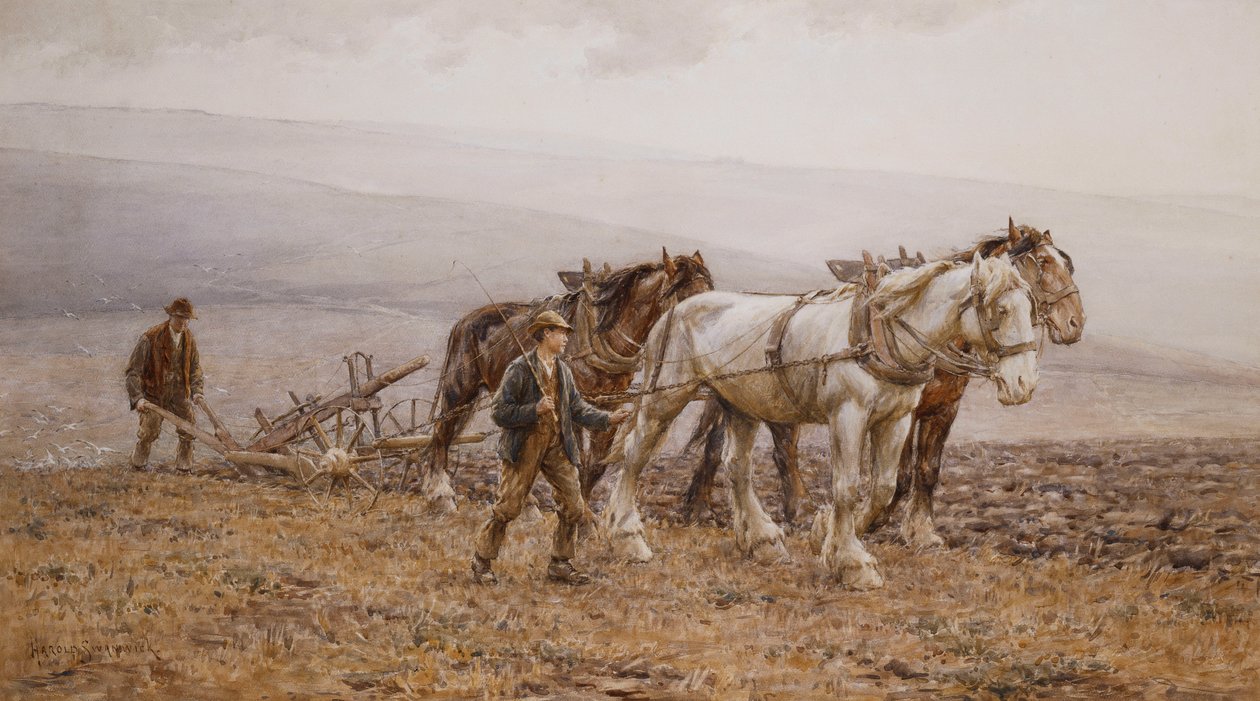 Der Pflüger Wilmington Polegate, in der Nähe von Eastbourne von Joseph Harold Swanwick