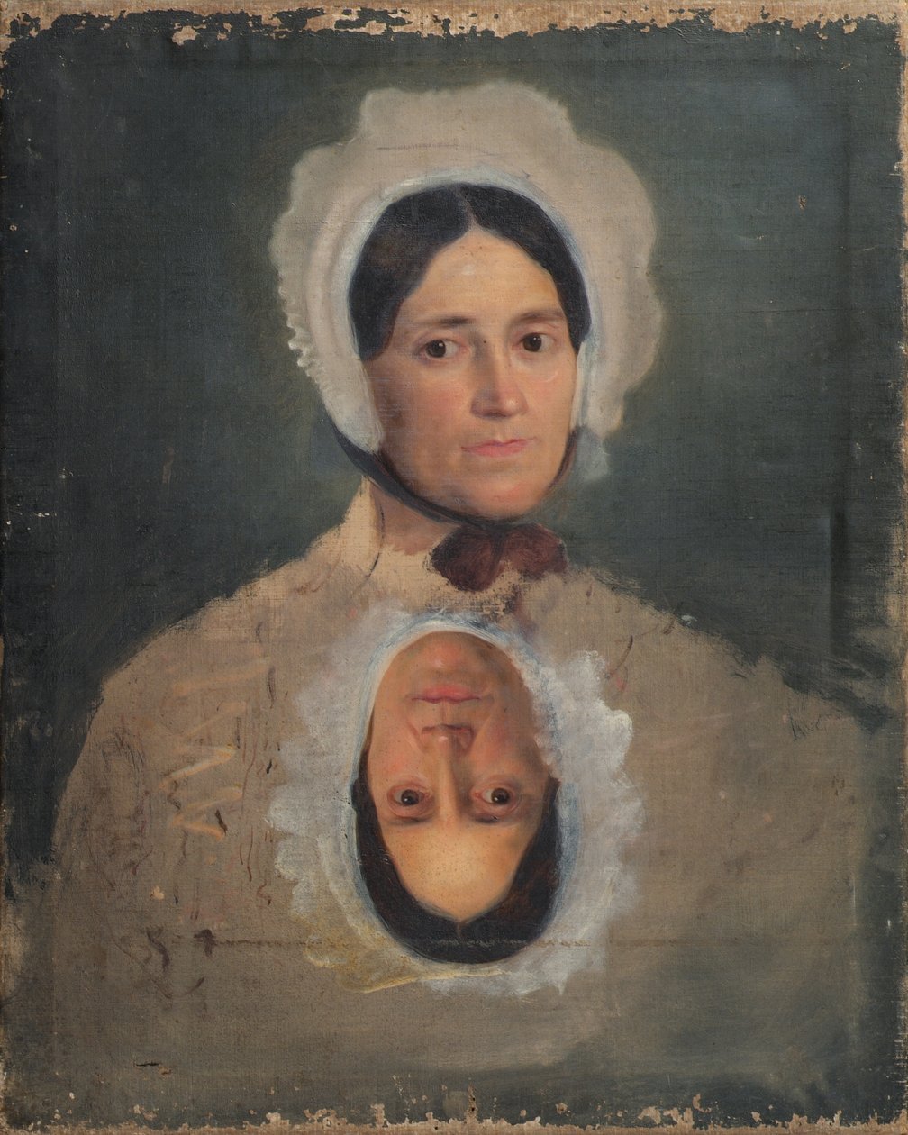 Zwei Frauenkopfstudien von Joseph Hasslwander