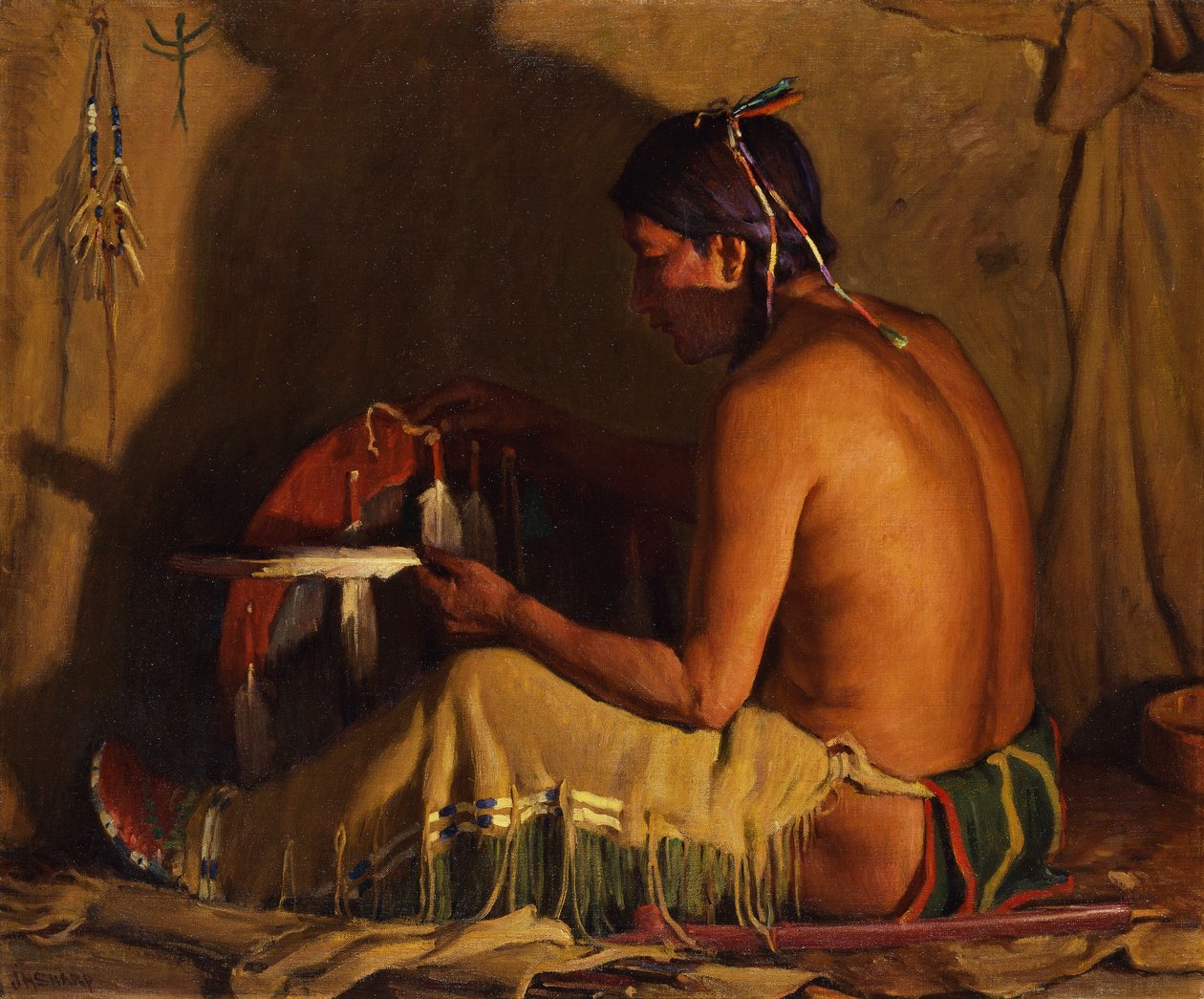 Feuerlicht von Joseph Henry Sharp