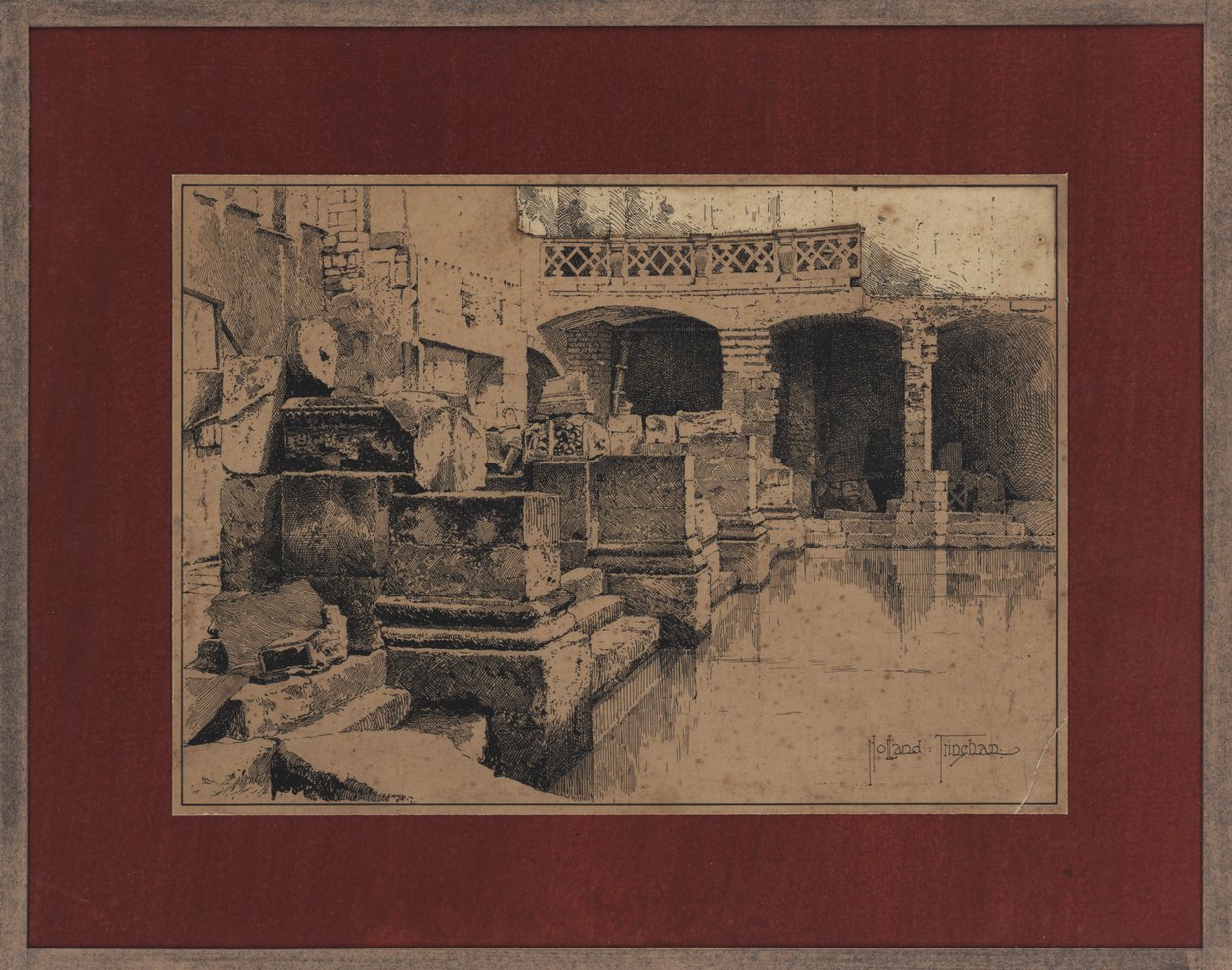 Römisches Bad in Bath von Joseph Holland Tringham