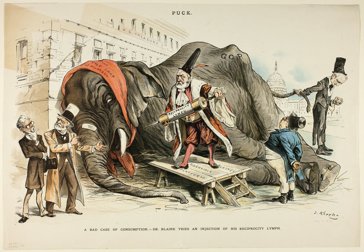 Ein schwerer Fall von Konsum, aus Puck von Joseph Keppler