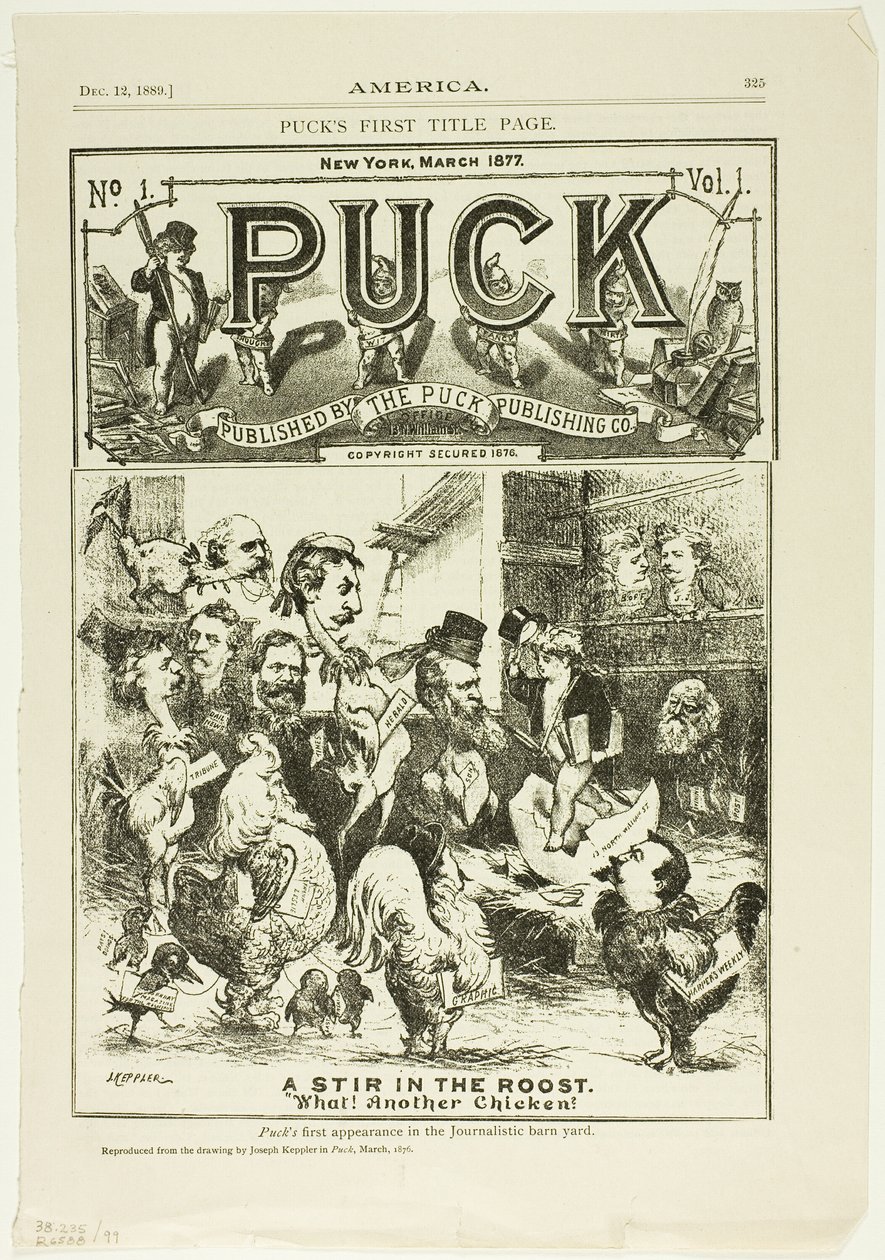 Ein Aufruhr im Hühnerstall, aus Amerika von Joseph Keppler